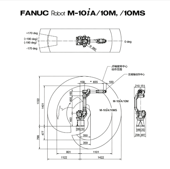 Surplus FANUC M10iA/10MS Compact 6-Axis Industrial Robot