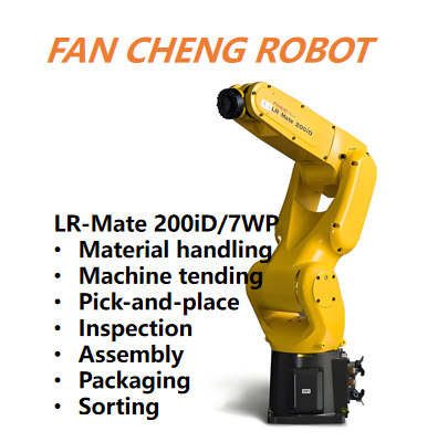 Pre-owned FANUC LR-Mate 200iD/7WP Wash-Proof 6-Axis Robot, High-Pressure Rinse-Capable For Wet & Splashing Workshops
