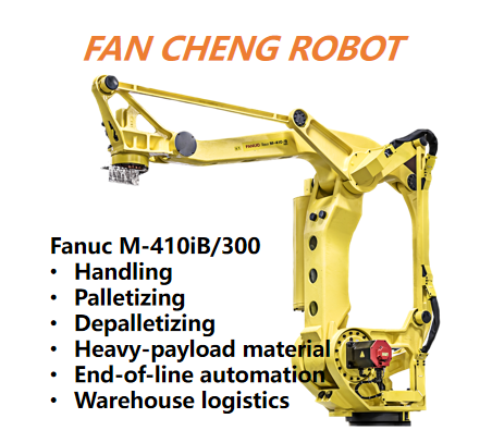 Pre-owned FANUC M-410iB/300 Heavy-Load Palletizing Robot, Resolve Bottlenecks For Heavy-Bag & Bulk-Container Finishing Lines