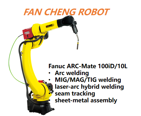 Factory-surplus FANUC ARC-Mate 100iD/10L Robotic Manipulator, Expanding Welding Coverage For Oversized Work-Piece Processing