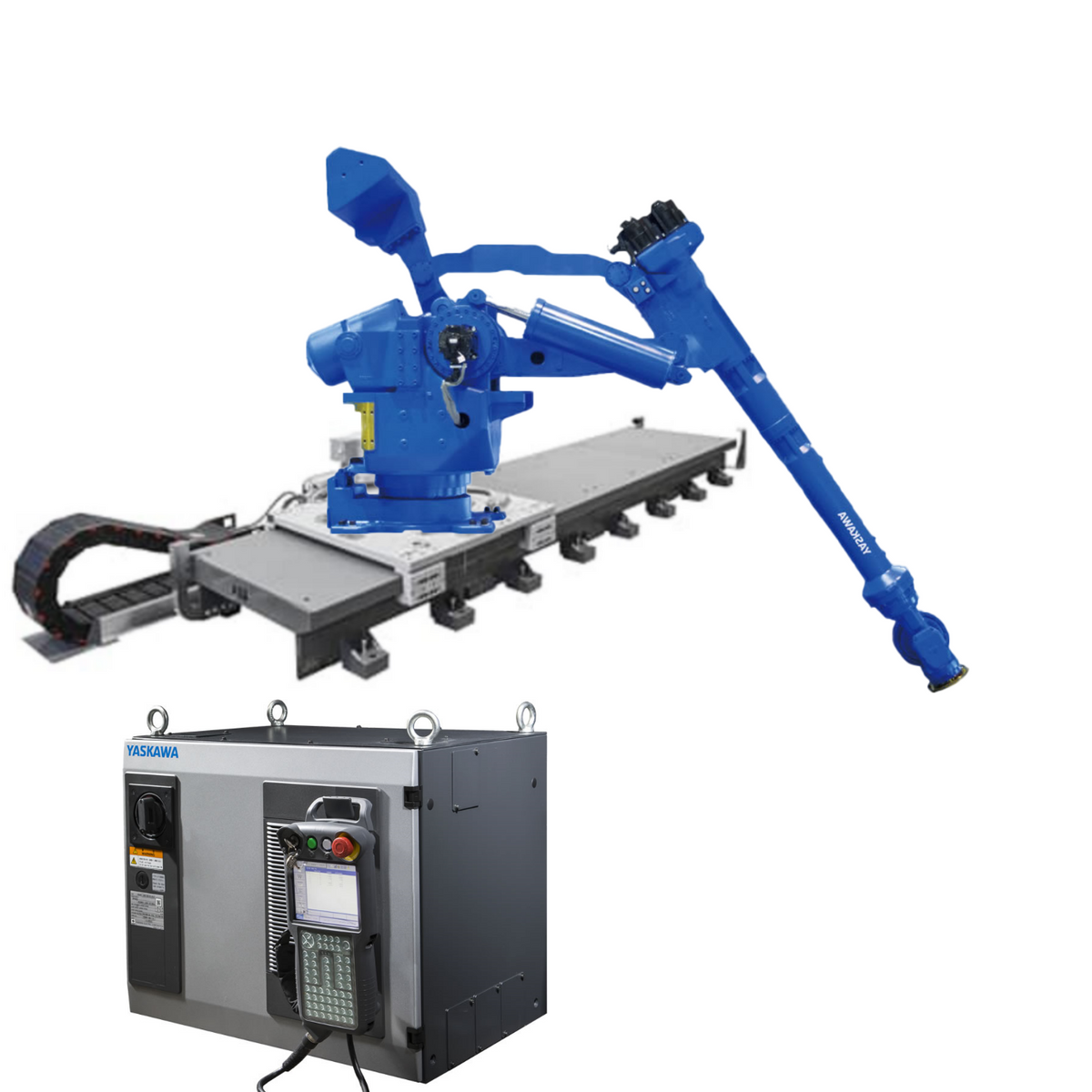 Used Yaskawa Motoman GP200R Shelf-Mount Robot 200kg Payload 3140mm 6-Axis Overhead Handling Robot