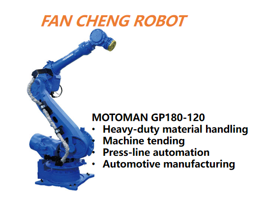 Used YASKAWA MOTOMAN GP180-120 Long-Reach Robot, 120kg Payload 3058mm Reach, 6-Axis Articulated Robot with YRC1000 Controller
