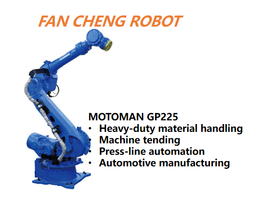 Used YASKAWA MOTOMAN GP225 6-Axis Industrial Robot, 225kg Payload 2702mm Reach, Heavy-load Handling & Press Tending Application