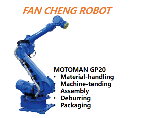 Used YASKAWA MOTOMAN GP20 6-Axis Industrial Robot 20kg Payload 1802mm Reach YRC1000 Controller