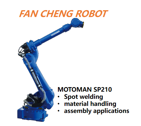 Used Motoman SP210 Spot Welding Robot, 210kg Payload 2702mm 6‑Axis Heavy‑Duty Welding Robot