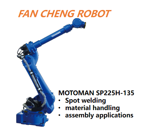 Used Motoman SP225H‑135 Long‑Reach Hollow‑Arm Spot Welding Robot,135kg Payload 2951mm 6‑Axis Robot