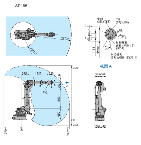 Pre‑owned Yaskawa SP165 Robot, High Payload 6-Axis Robot for Automotive Spot Welding