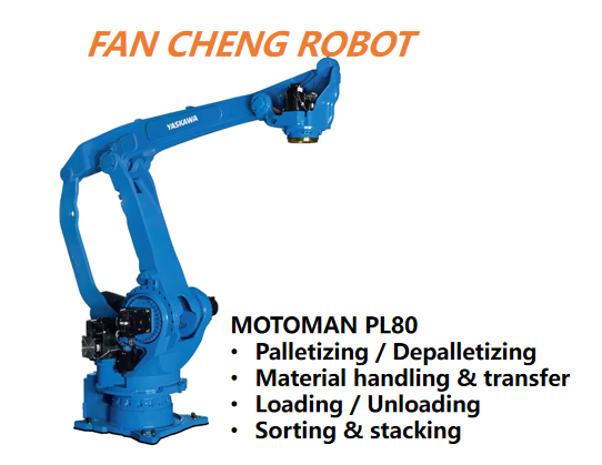 Pre-owned Motoman PL80 Industrial Manipulator, 5-Axis, 80kg Load, Available For Production Line Retrofit