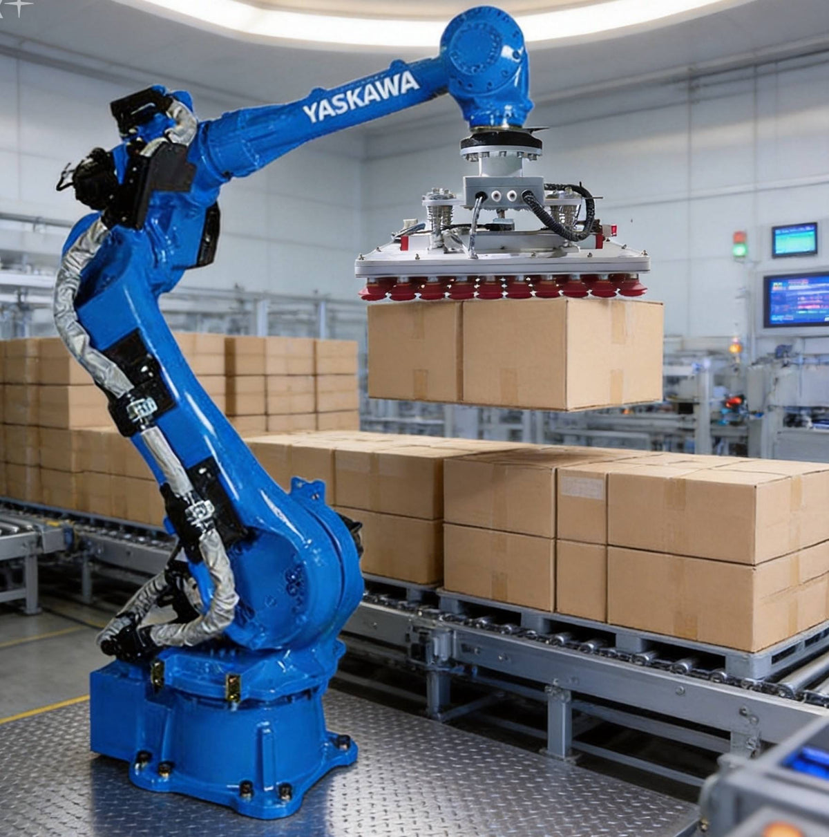 Used Motoman PL320 4-Axis Heavy Palletizing Robot,320kg Payload 3159mm Reach, Surplus High-Load Stacking Manipulator
