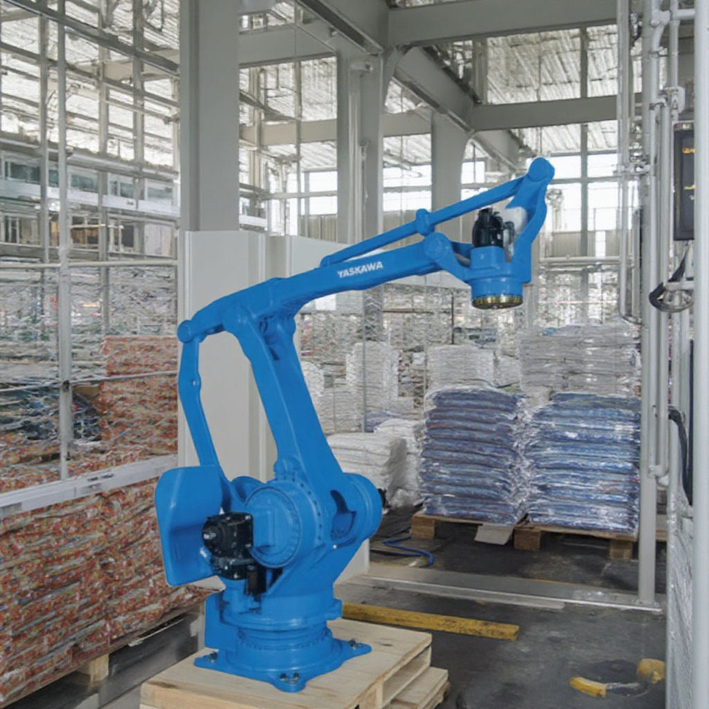 Second-hand Yaskawa PL190 Industrial Robot, 190kg 3159mm, Ex-factory Robot For Logistics Palletising Workcell