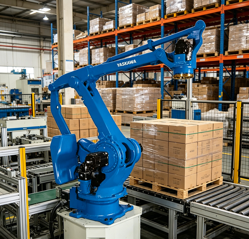 Second-hand Yaskawa PL800 Industrial Robot, 800kg 3159mm, Ex-factory Robot For Extra-Heavy Workpiece Stacking