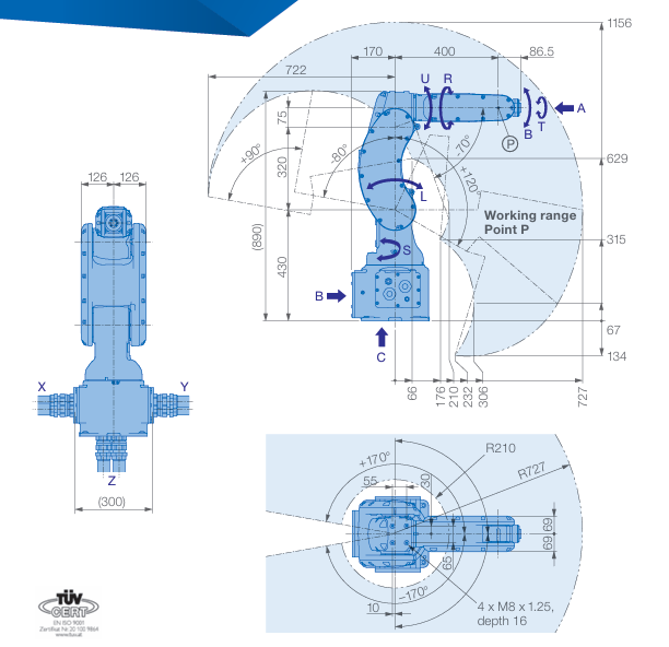 Second-hand Yaskawa MPX1150 Compact Spray Robot, DX200-FM Controller, For Small Parts Coating
