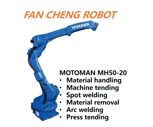 Used Motoman MH50-20 6-Axis Robot,20kg Payload 3106mm Long Reach,Surplus Long-reach Articulated Manipulator