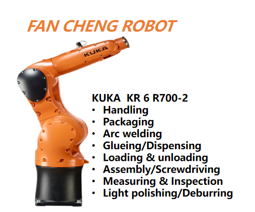 Pre-owned KUKA KR 6 R700-2 6 Axis Industrial Robot 6kg Payload 726mm Reach KR AGILUS-2 Compact Robot with KRC4/KRC5 Controller for Assembly Handling