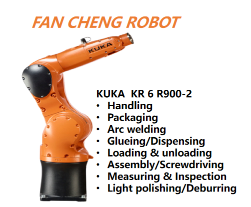 KUKA KR 6 R900-2 6 Axis Compact Robot 6kg Payload 901mm Reach Pre-owned KR AGILUS-2 Robot Arm for Welding Dispensing Machine Tending