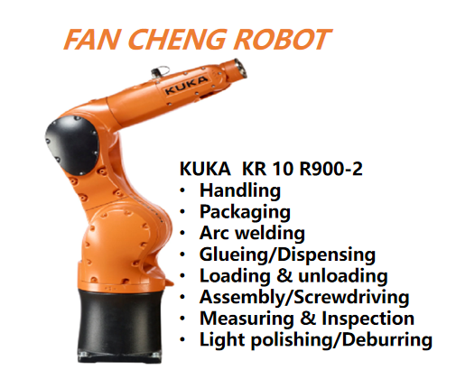 KUKA KR 10 R900-2 6 Axis Robot 10kg Payload 901mm Reach Pre-owned AGILUS-2 Heavy Duty Compact Robot for Handling Assembly