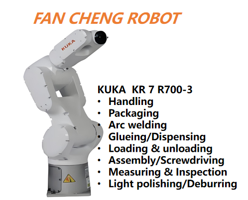 Fully Tested Preowned KUKA KR 7 R700-3 6Axis Robot 7kg Payload 703mm Reach AGILUS3 with KR C5 micro2 Controller for Precision Assembly Handling