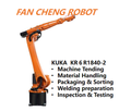 Used KUKA KR6 R1840-2 Cybertech Nano Robot Arm, 6kg Payload Long Reach for Arc Welding Automation