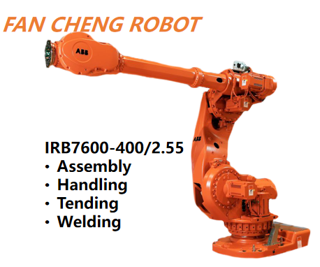 Refurbished Pre-owned ABB IRB7600-400/2.55 6 Axis Ultra Heavy Payload Robotic Arm, Second-hand Industrial Articulated Robot, 400kg Payload 2.55m Reach
