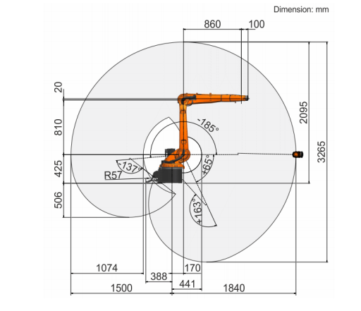 Used KUKA KR6 R1840-2 Cybertech Nano Robot Arm, 6kg Payload Long Reach for Arc Welding Automation