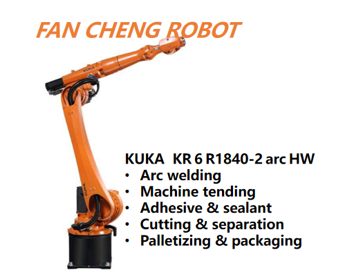 Used KUKA KR 6 R1840‑2 arc HW 6‑Axis Hollow‑Wrist Robot Arm, 6kg Payload 1843mm Reach | Arc Welding Process Robot