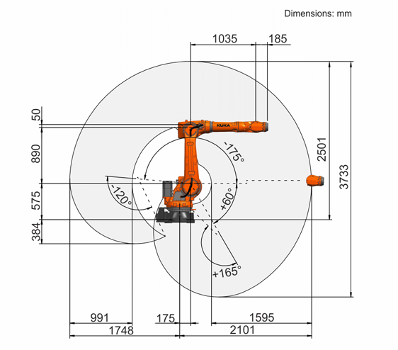 Used KUKA KR 50 R2100-2 HO IONTEC-2 High-Load-Operation 6-Axis Robot 50kg Heavy-Cycle Robotic Arm