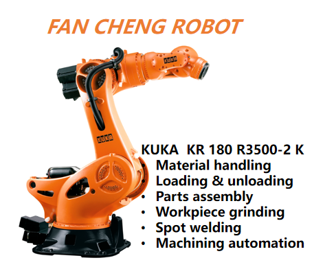 Ex-industrial KUKA KR 180 R3500-2 K Robot | 180kg 3505mm Reach Palletizing Handling