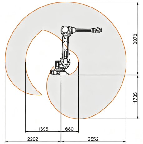 Refurbished ABB IRB 4600-40/2.55 6-Axis Robot, 40kg Payload, 2.55m Long Reach, Inverted Mount Permitted