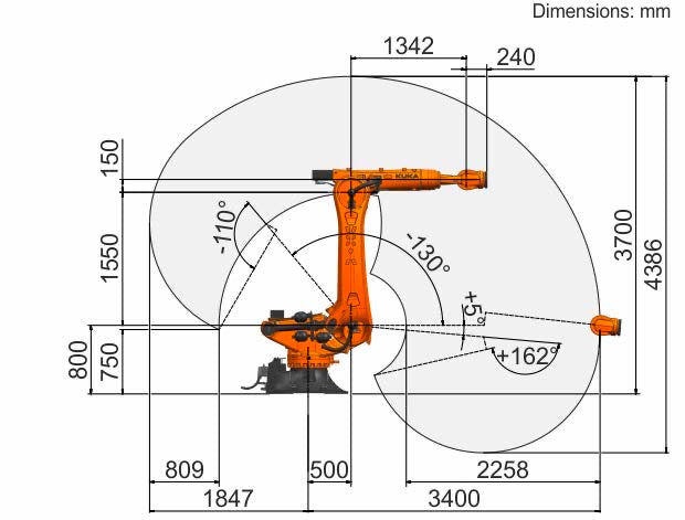 Used KUKA KR 240 R3400‑2 Heavy‑Duty 6‑Axis Robot Arm, Pre‑owned KR FORTEC Manipulator for Material Handling & Spot Welding