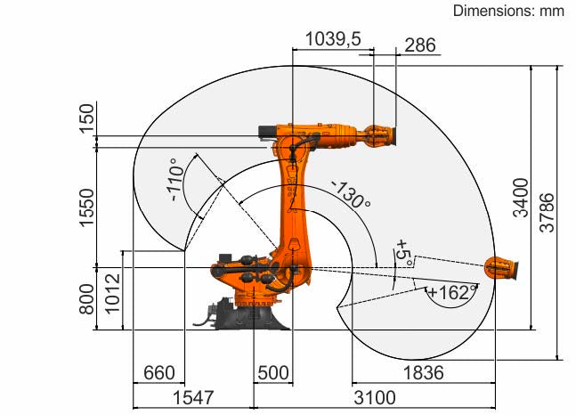Pre‑owned KUKA KR 280 R3100‑2 Robot Body, Used 280kg Medium‑Reach 6‑Axis Robotic Arm