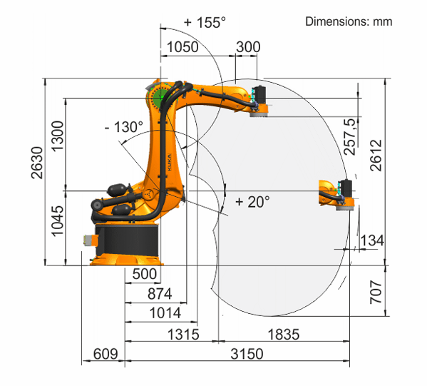 Pre‑owned KUKA KR 470 R3200‑2 PA Robot Body, Surplus FORTEC‑2 PA 5‑Axis Heavy‑duty Logistics Automation Arm