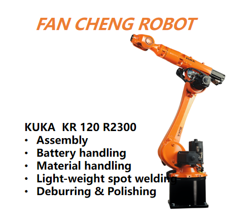 Used KUKA KR 120 R2300 ultra 6-Axis Industrial Robot 120kg Payload 2305mm Reach Heavy-Duty Robotic Arm