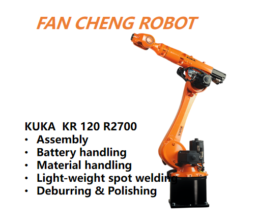 Used KUKA KR 120 R2700 ultra 6-Axis Industrial Robot 120kg Payload 2702mm Long-Reach Heavy-Duty Robotic Arm