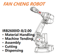 Used Refurnished ABB IRB2600ID-8/2.00 Hollow Wrist ID Robot,8kg Payload 2000mm Long Reach, Arc Welding Tending
