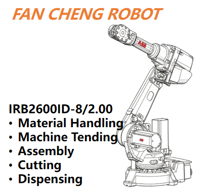 Used Refurnished ABB IRB2600ID-8/2.00 Hollow Wrist ID Robot,8kg Payload 2000mm Long Reach, Arc Welding Tending