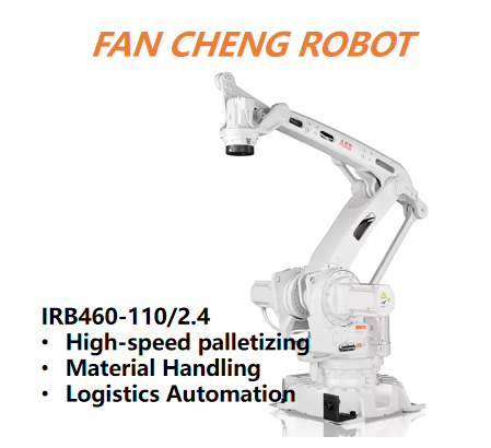Pre‑owned ABB IRB460-110/2.4 Industrial Robot Arm, End‑of‑line Palletizing & Depalletizing with IRC5 Controller