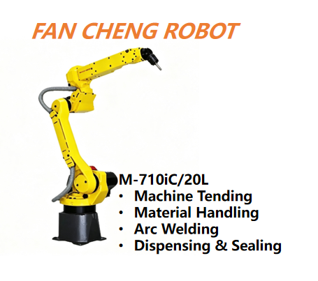 Refurbished FANUC M-710iC/20L Industrial Robot, 20kg Payload 3110mm Long Reach Robot For Die-casting Pick-up Handling