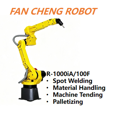 Used FANUC R-1000iA/100F 6-Axis Robot 100kg Payload 2230mm Reach for Spot Welding, Material Handling, Machine Tending, Palletizing