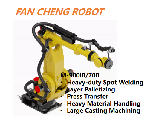 Used FANUC M-900iB/700 6-Axis Ultra-Heavy-Payload Robot 700kg Payload 2832mm Reach for Large Casting & Heavy Workpiece Transfer