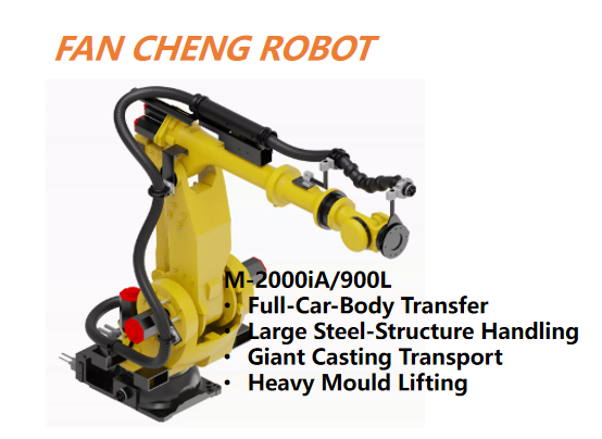 Pre-owned FANUC M-2000iA/900L 6-Axis Ultra-Heavy-Payload Robot 900kg Payload 4683mm Long Reach for Large Structure Handling & Full-Car-Body Transfer