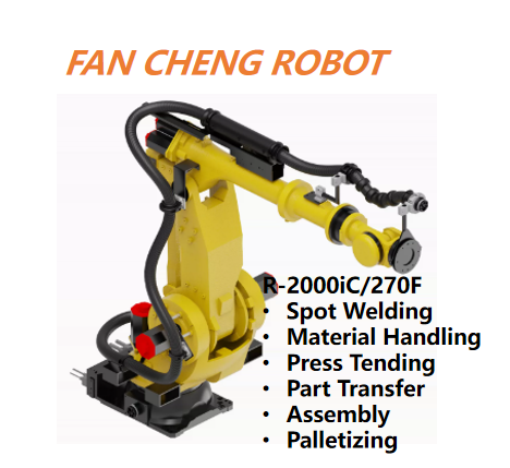 Ex-production FANUC R-2000iC/270F 6-Axis Heavy-Payload Robot 270kg Payload 2655mm Reach for Heavy-Fixture Handling & Press Tending