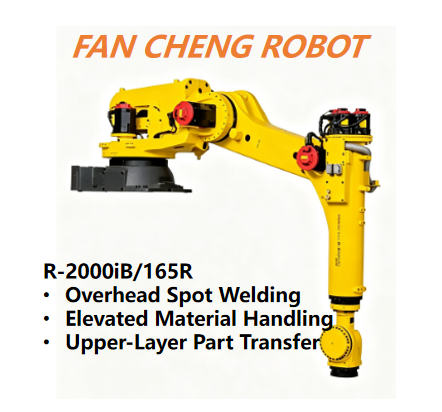 Pre-used FANUC R-2000iB/165R Rack-Mount Robot 165kg Payload 3095mm Reach for Overhead Automation
