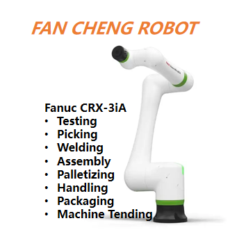Used FANUC CRX-3iA 6-Axis Collaborative Cobot Robot, 3kg Payload 692mm Reach, Complete System with Compact Controller & Tablet Teach Pendant