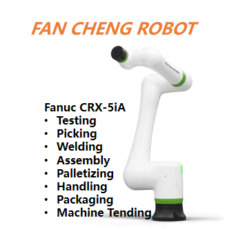 Refurbished FANUC CRX-5iA Collaborative Robot Arm, 5kg Payload 994mm Reach, 6 Axis Cobot Complete Set for Assembly Packaging Machine Tending